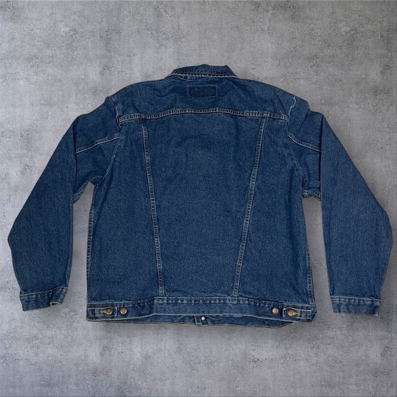 Wrangler Denim Trucker Jacket Mens XL Unlined Western Rodeo Ranch Rodeo - Picture 4 of 9